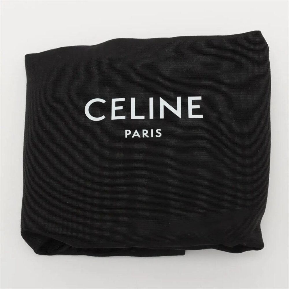 Sold out ❌Celine Triomphe Teen Leather Shoulder Bag – Black - Picture 9 of 9